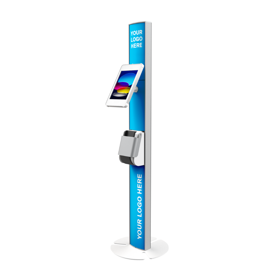 Totem Full branded stand with printer holder for iPad