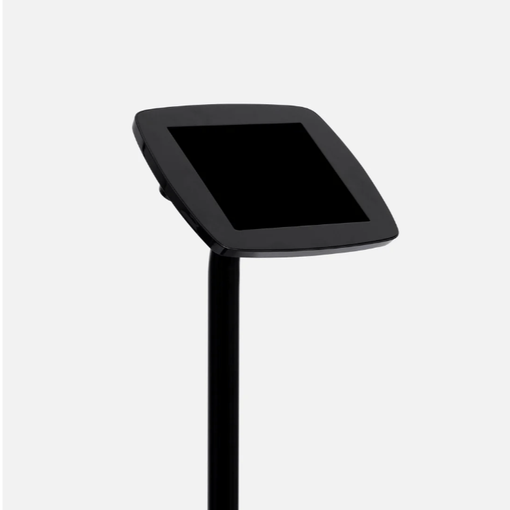 Durable tablet display stand with full tilt adjustment for optimal viewing angles