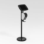 Bouncepad iPad Floor Stand iPad 11.0 11th Gen / Black / Front Camera Exposed Bouncepad Floorstand + Brother Printer Bracket - iPad