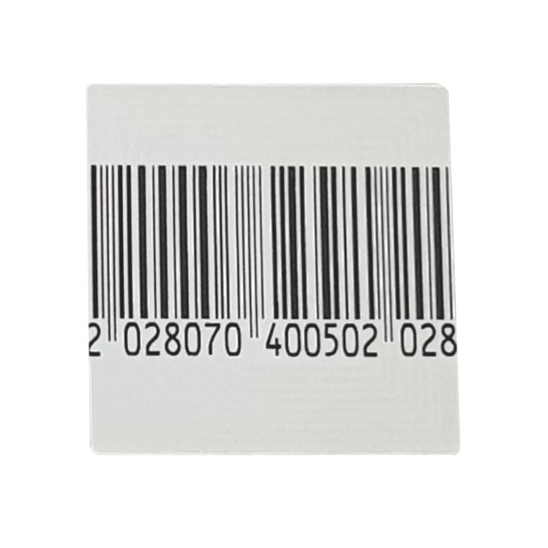 Generic Soft Tag RF White Square Label with Barcode - 40x40mm