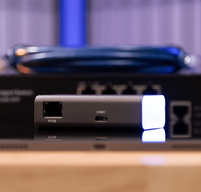 POE Texas AV Hardware Gigabit PoE++ (802.3bt) to USB-C Power + Data Delivery with 65 Watt Output with USB-C cable - USB-C compatible with Laptops, iPad Pro 12.9", Surface Go, Galaxy Tab