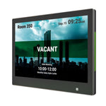 Side profile of the Qbic Smart Panel PC highlighting USB, power, and Ethernet ports for seamless connectivity