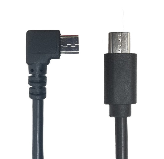 1m Black SimulCharge USB Micro B Cable (Right Angle/Straight)
