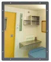 Bennets Security Mirror Maximum Security Rectangle Anti-Ligature Wall Mirror