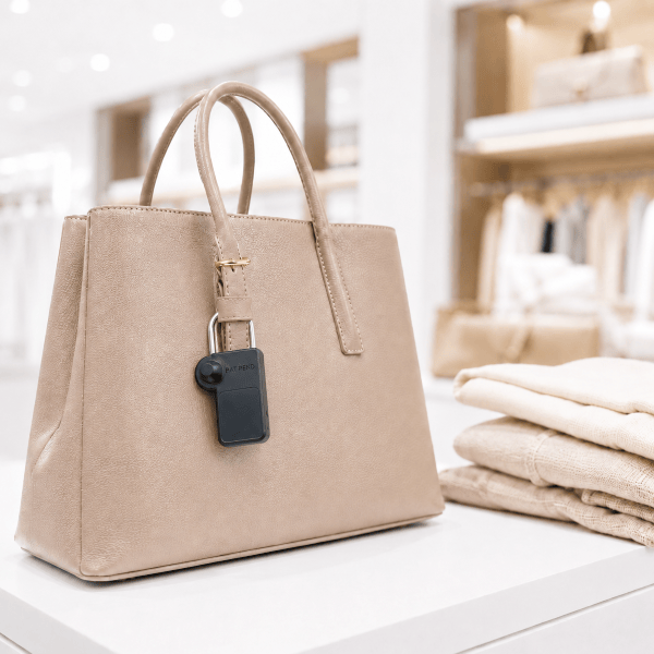 security tether on a bag