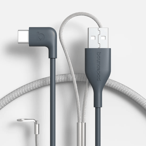 Bouncepad Cables & Power Reinforced 2m USB-C to USB-A Charge Cable