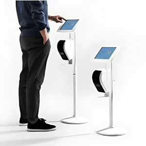 Bouncepad iPad Floor Stand Elevate + Brother Printer Mount - iPad