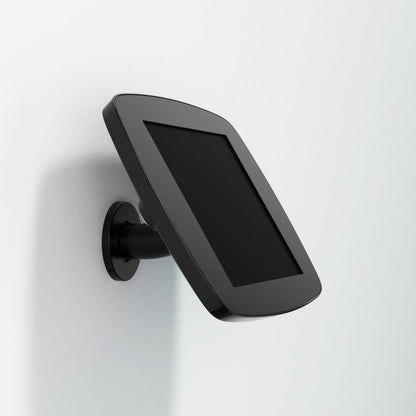 Bouncepad iPad Wall Mount for iPad Air 10.9, black, with exposed buttons and camera.