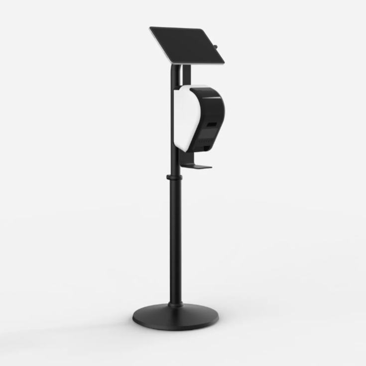 Bouncepad Universal Floor Stand Black Core Elevate + Brother Printer Mount