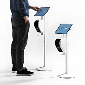 Bouncepad Universal Floor Stand Core Elevate + Brother Printer Mount