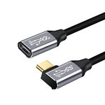 C-Link Cables & Power 0.25m length 10Gbps Gen2 Type-C USB 3.1 Male To USB-C Female Extension Data 100W Charging Right Angled Extender Cord