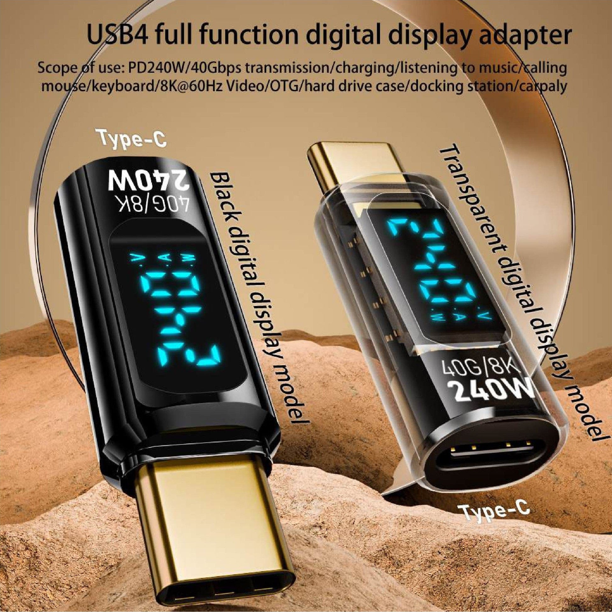 C-Link Cables & Power USB-C 240W Power Delivery Adapter – USB4, PD 3.1, 8K Video Support
