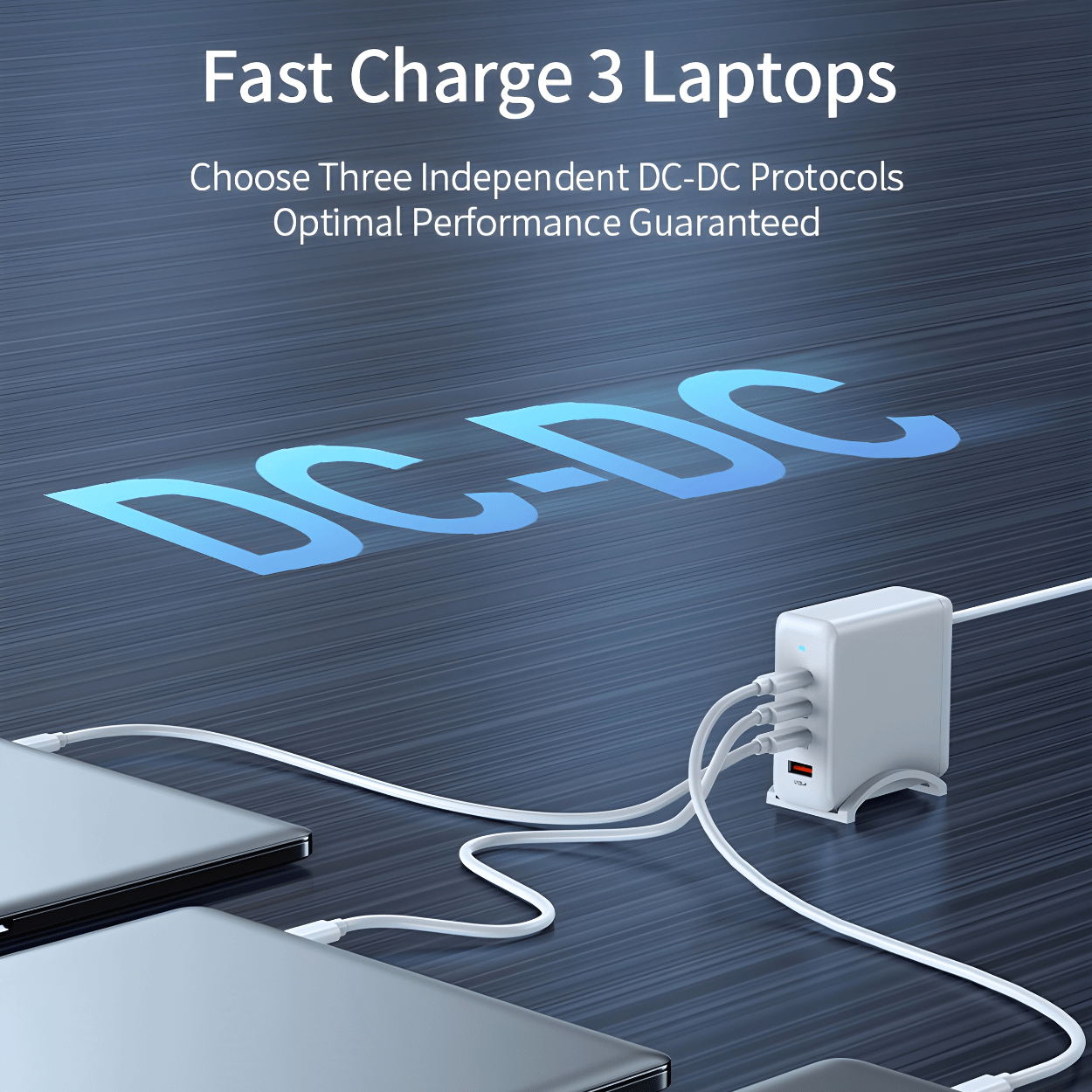 C-Link Tablet Enclosure 100W 4-Port Multi Charger (GaN USB-C PD 3.0 + USB-A QC 3.0)