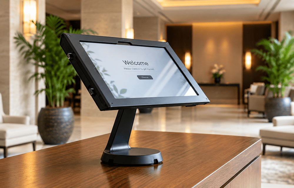 Compulocks Tablet Enclosure Black VESA Mast Counter Stand
