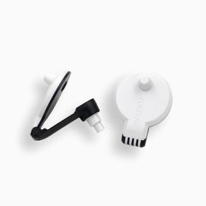 Side view of the Forstag Round Clamp Tag showing its lightweight, space-saving design.