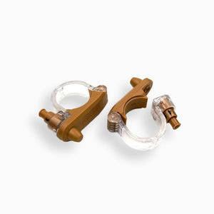 Lightweight Forstag bottle security tag with quick-release locking mechanism.