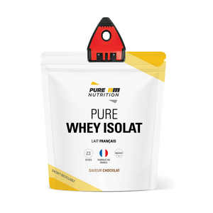 Forstag Clamp securing protein powder packaging with food-grade, tamper-resistant design.