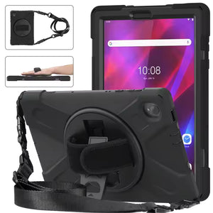 Generic - Grip Case Tablet Case Shoulder and Hand Strap Case - Lenovo M10 Plus TB-X606F/606X Built in Screen Protector