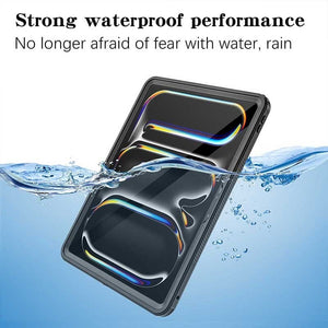Waterproof iPad Pro 13 7th Gen case with IP68 rating – rugged protection with drop-proof design and shoulder strap