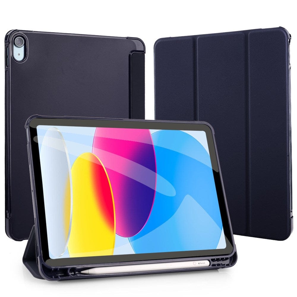 Generic - Grip Case Tablet Enclosure Dark Blue Slim Folio Case - iPad 11 11th Gen