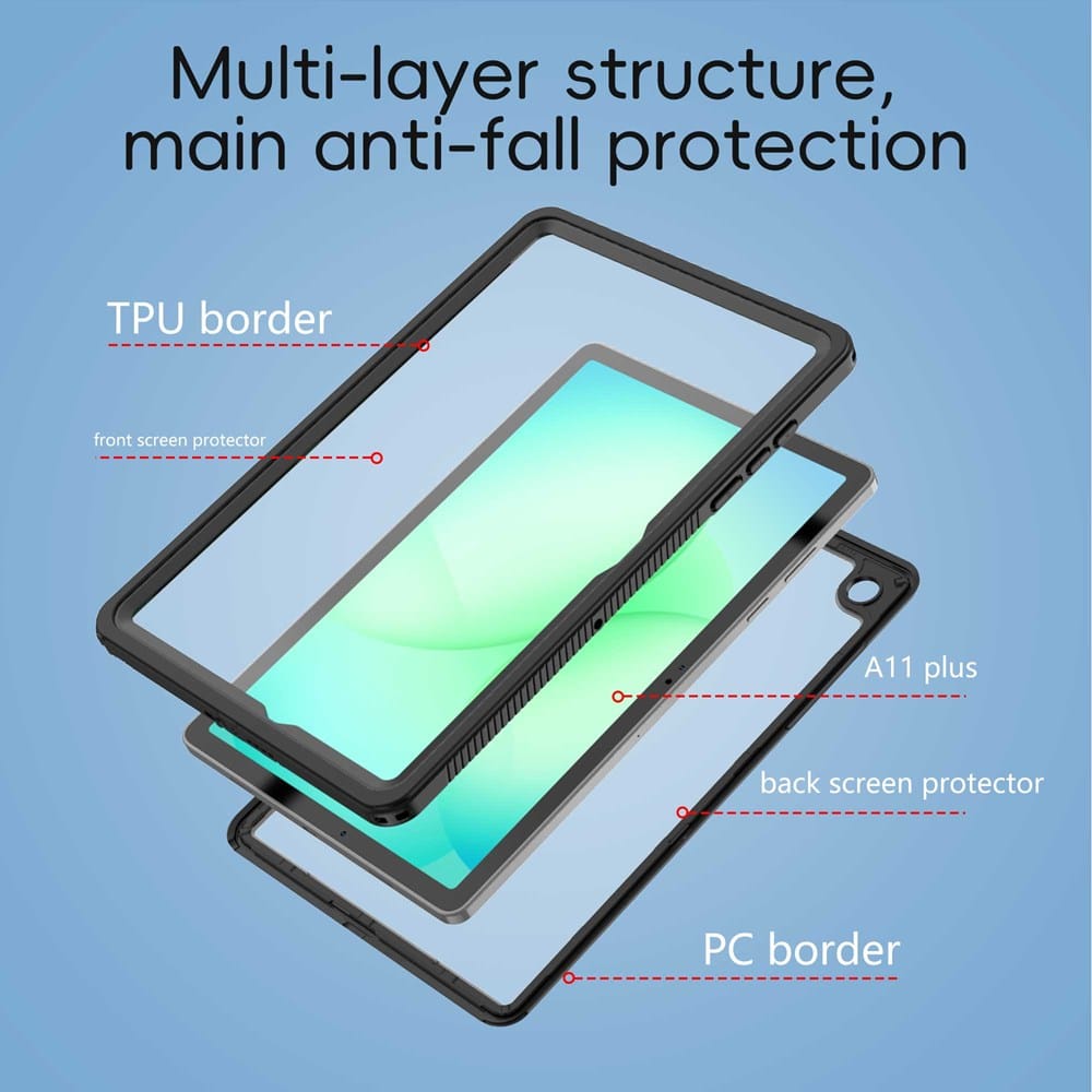 Generic - Grip Case Tablet Enclosure Waterproof Case (IP68) - Galaxy Tab A11+ 11"
