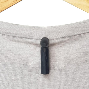 Durable Super Pencil Tag in black for apparel and sporting goods protection