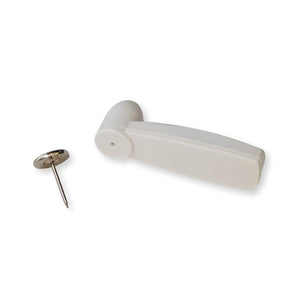 Superlock white pencil tag for AM 8.2 MHz retail security and theft prevention compatible with Sensormatic