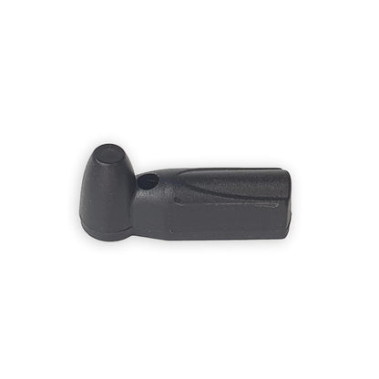 Pencil tag for steel lanyard providing high-level anti-theft protection