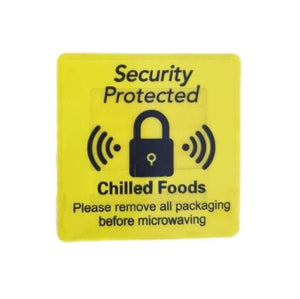 Generic Soft Tag RF Freezer Labels Fluro Yellow 40mm x 40mm