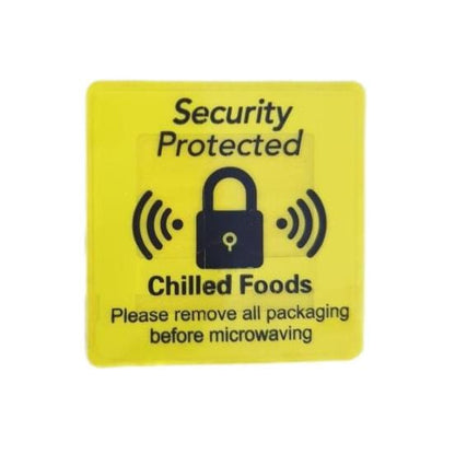 Generic Soft Tag RF Freezer Labels Fluro Yellow 40mm x 40mm