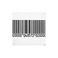 Generic Soft Tag RF White Square Label with Barcode - 40x40mm