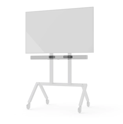 Heckler Soundbar Mount supporting popular soundbars and speakerphones with a clean, cable-free look.