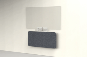 Heckler Credenza Neo modern wall-mounted AV enclosure with pinnable, acoustically absorbent PET felt front panel.
