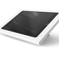 Heckler iPad mount featuring optional PoE power and MFi-certified Ethernet for Zoom Rooms control.