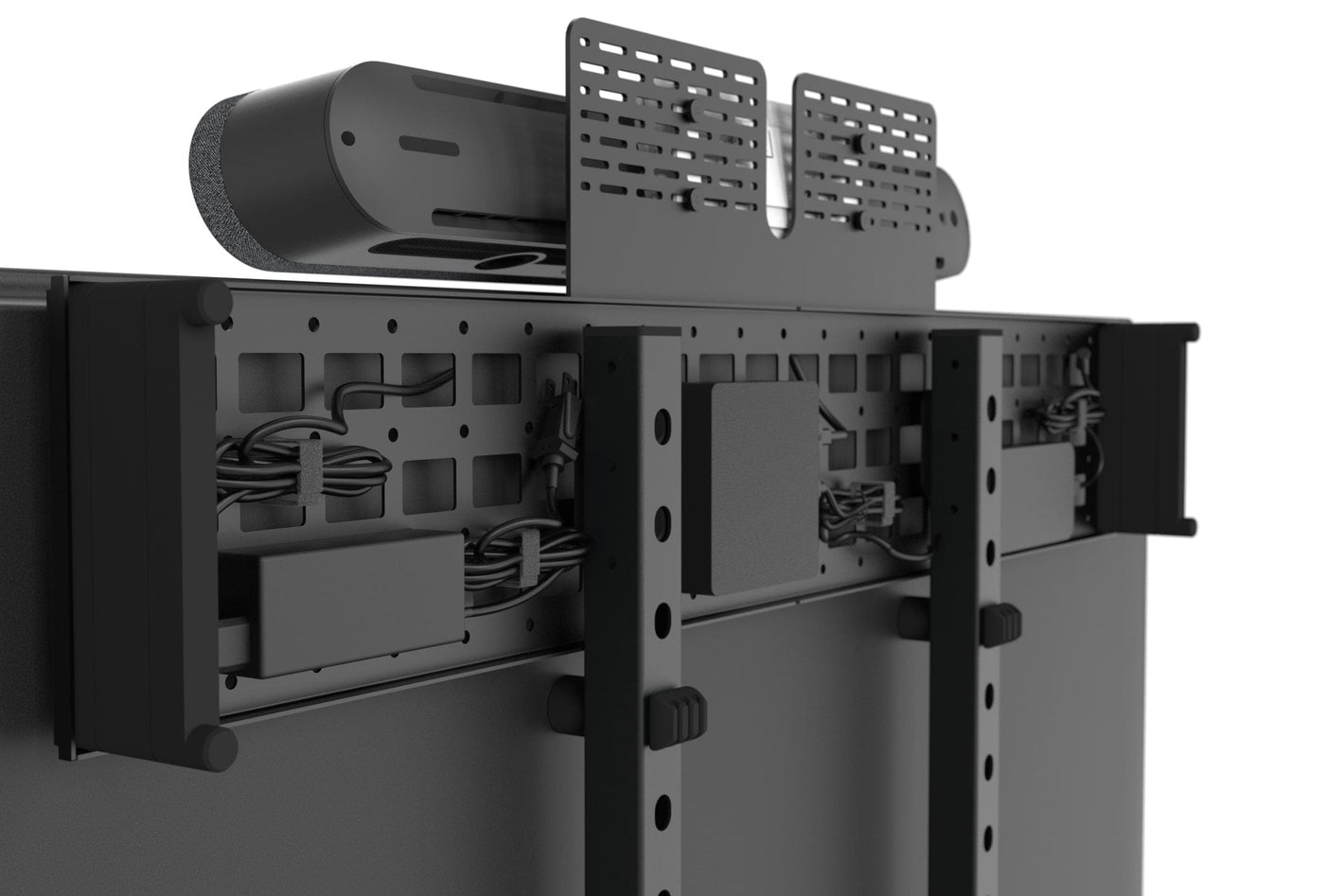 Heckler TV Cart Accessory Device Panel for Mobile fleet