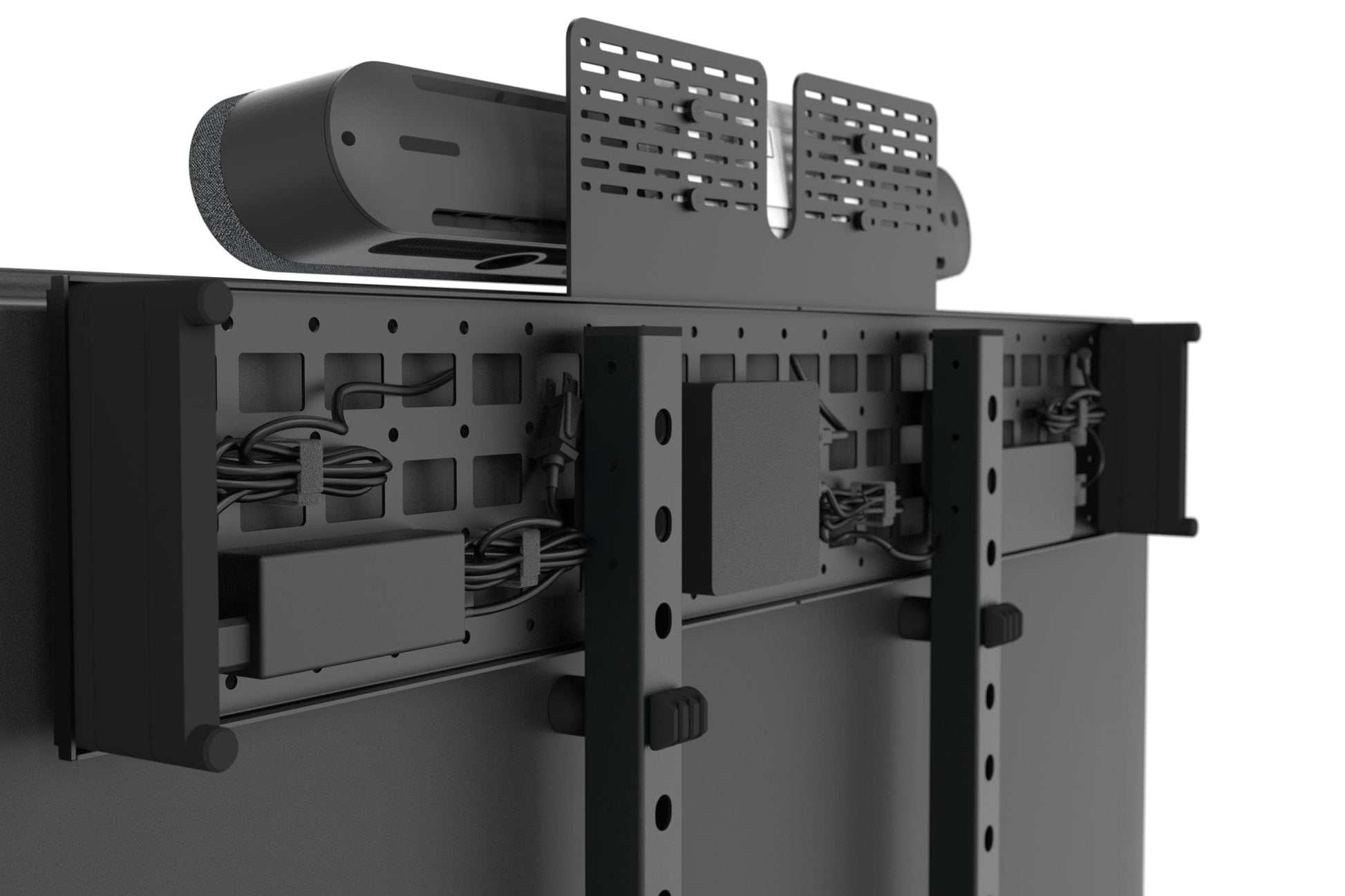 Heckler TV Cart Accessory Device Panel for Mobile fleet