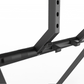 Sleek black Heckler Collaboration Stand showcasing stable mounting and professional finish.