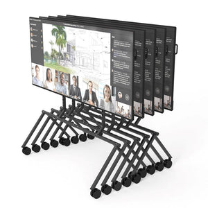 Heckler XL Display Stand supporting extra-large screens up to 105 inches with wide VESA compatibility.