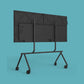 Heckler XL Display Stand featuring oversized 5-inch locking casters for smooth, stable mobility.