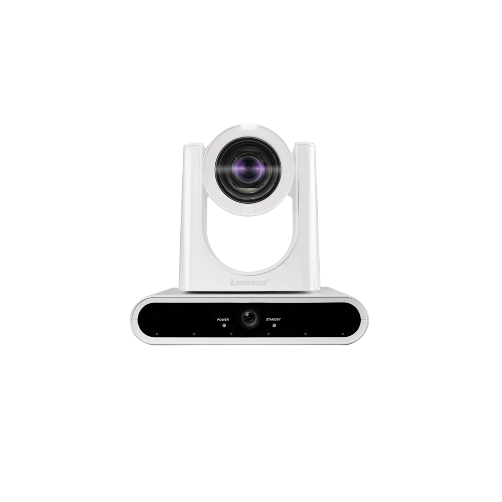 Lumens AV Hardware White 4K Dual Lens Speaker Tracking PTZ Camera
