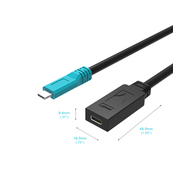 Newnex Cables & Power USB-C Active Extension Cable USB 3.1 Gen 2 10Gbps, DisplayPort 1.4, and 60W PD