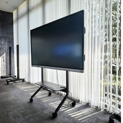 North Bayou AV Hardware Electric Lift TV Cart - 65"-90" with AV Shelf