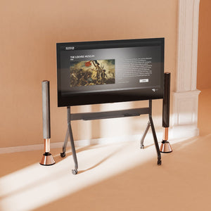 North Bayou electric lift cart for 85 inch TVs – motorised height adjustment
