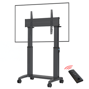 North Bayou heavy-duty electric lift TV cart for 55 to 100 inch screens – commercial-grade stand