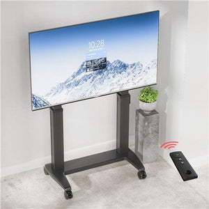 North Bayou heavy-duty electric lift TV cart for 55, 65, 75 inch screens – commercial-grade stand