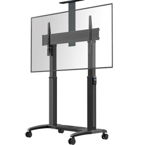 North Bayou electric lift TV cart for 65–120 inch screens – heavy-duty mobile stand for large displays