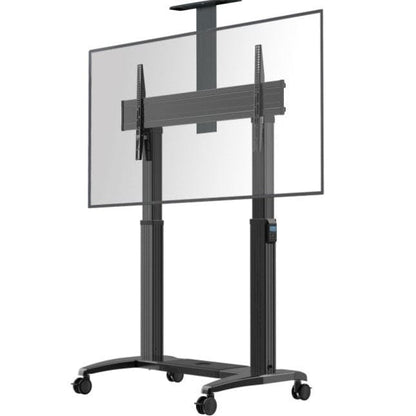North Bayou electric lift TV cart for 65–120 inch screens – heavy-duty mobile stand for large displays