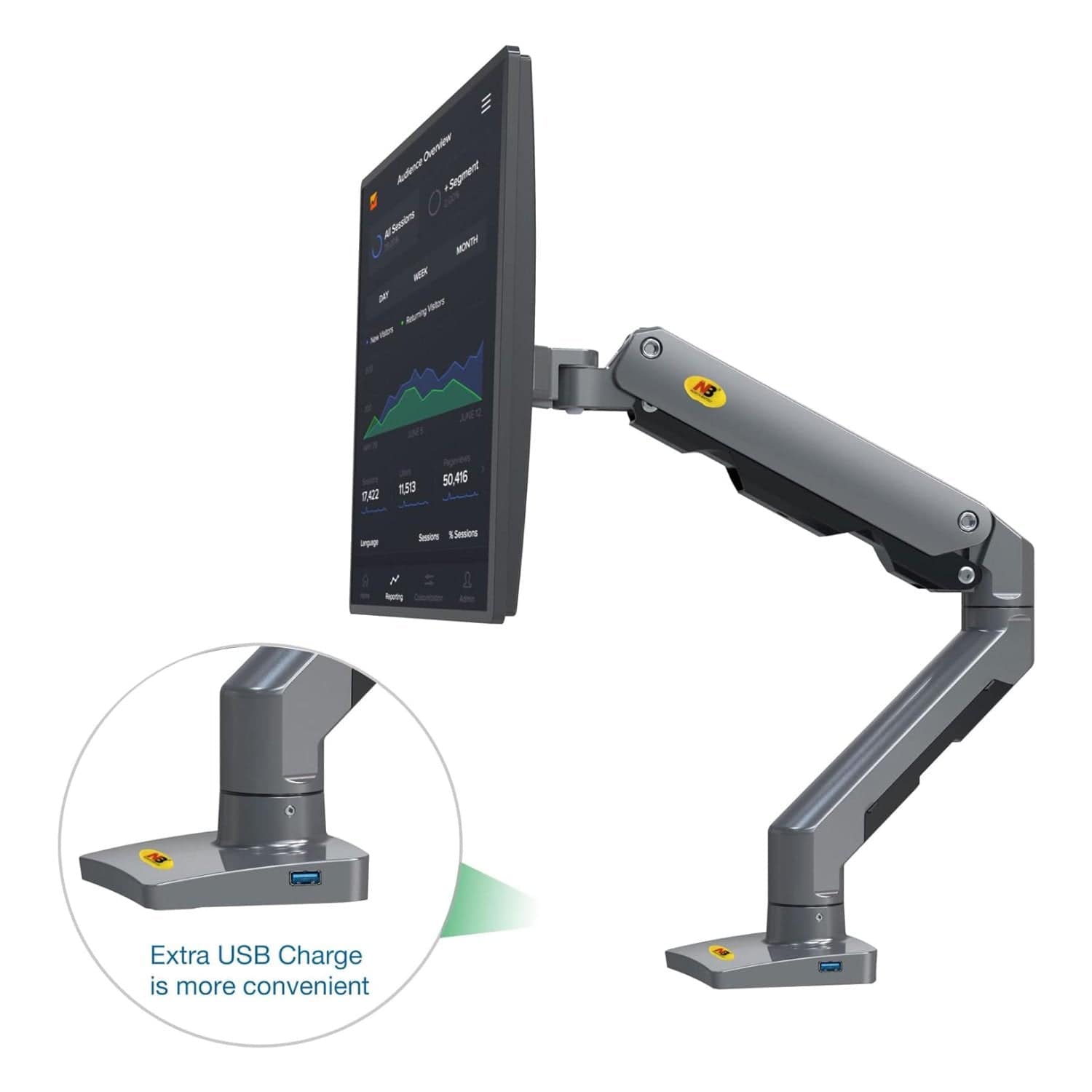 North Bayou Monitor Stand Gaming monitor Arm for 27"-45" Screens