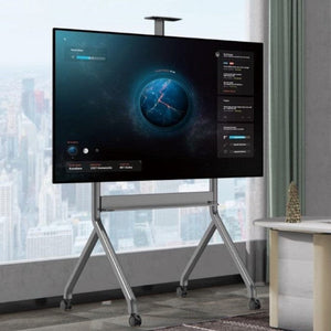 North Bayou electric lift TV cart for 55 inch displays – height-adjustable rolling stand