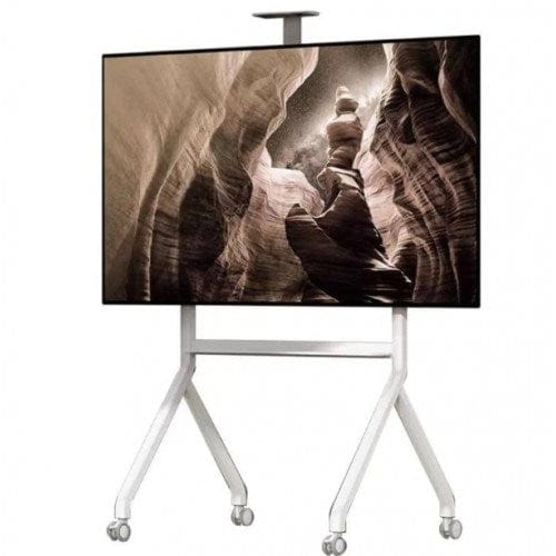 North Bayou TV Cart White TV Mobile Cart 60"-100" screens